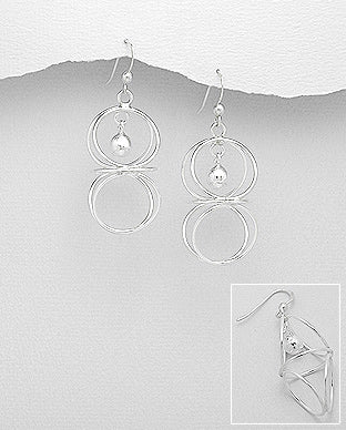 Sterling Silver Dangling Earrings
