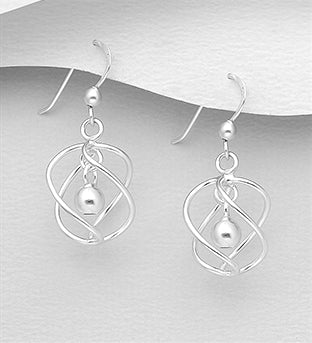 Sterling Silver Ball Hook Earrings