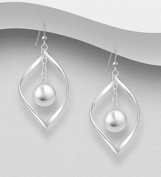Sterling Silver Ball Hook Earrings